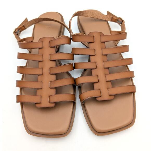 Nordstrom Rack Hugo Flat Sandal Slingback Women’s Leather Brown Size US10M - Picture 3 of 9